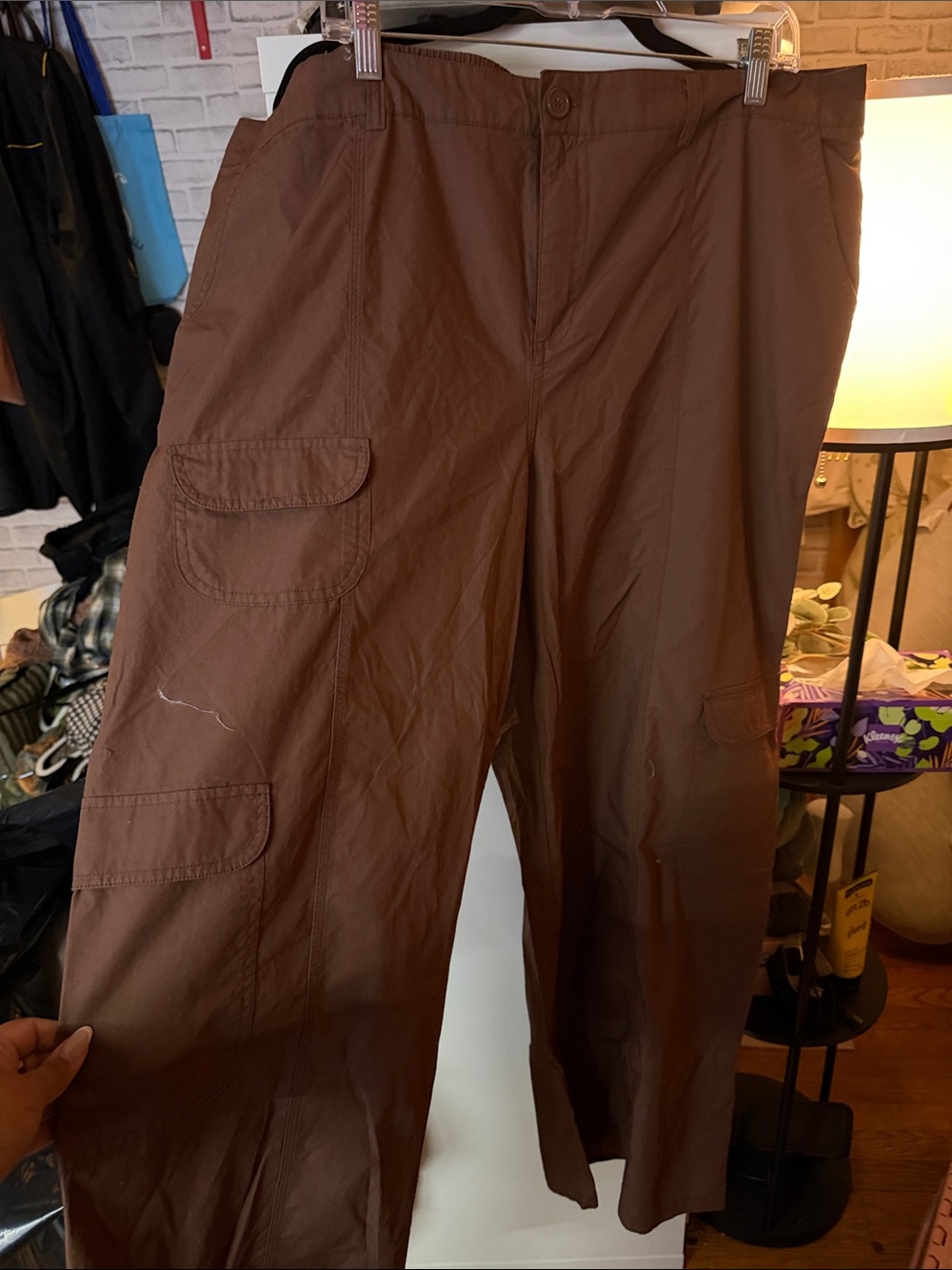 wild fable Men's Brown Cargo Pants - Deep Brown Utility Style